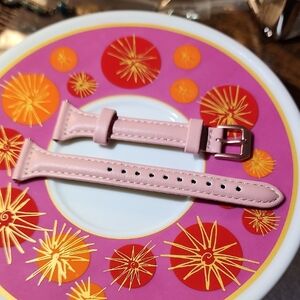 Classic Pink Leather Watch Strap with Adjustable Design